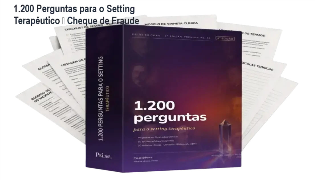 1.200 Perguntas para o Setting Terapêutico reputação, segurança e possível fraude