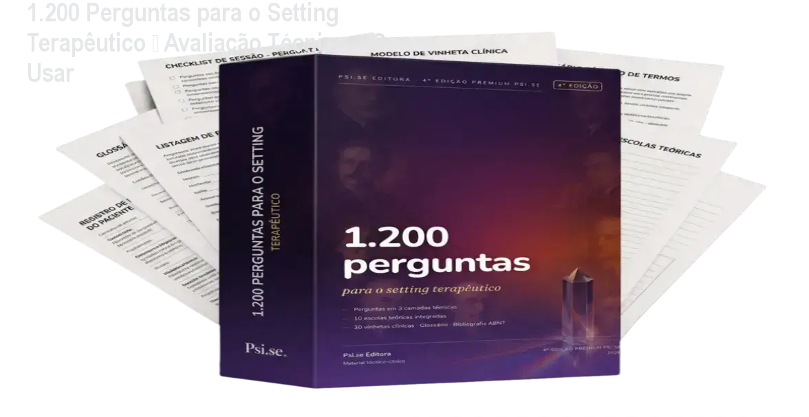Capa do manual 1.200 Perguntas para o Setting Terapêutico – recurso técnico para psicólogos