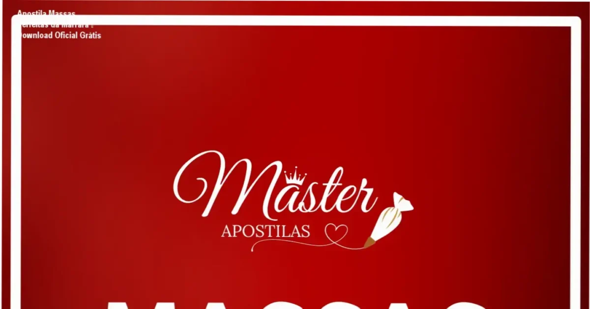 Apostila Massas Perfeitas da Marrara – download gratuito e licença oficial
