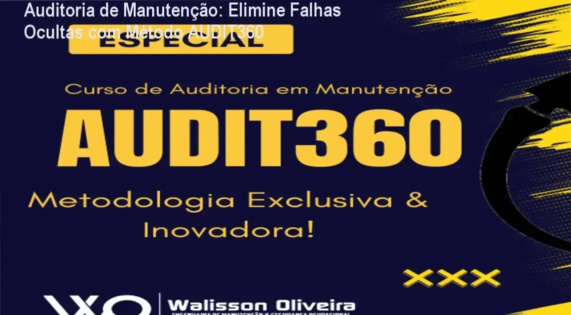 Tela do curso AUDIT360 mostrando guidelines e checklists para auditoria de manutenção