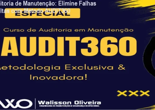 Tela do curso AUDIT360 mostrando guidelines e checklists para auditoria de manutenção