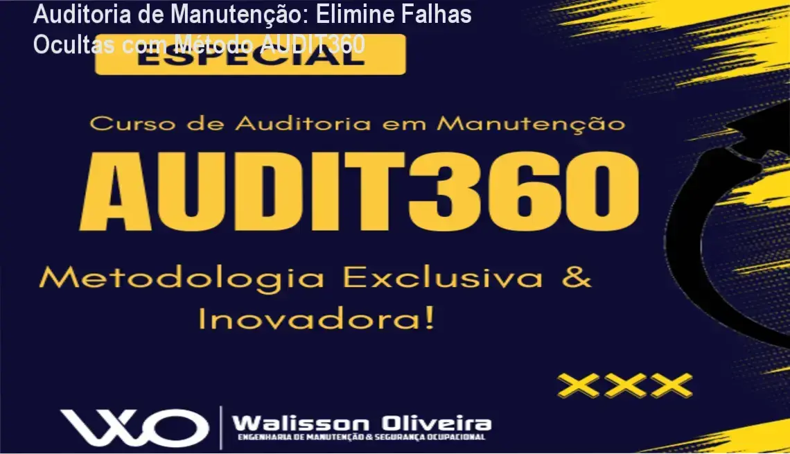 Tela do curso AUDIT360 mostrando guidelines e checklists para auditoria de manutenção