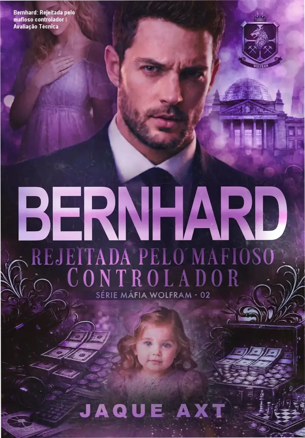 Capa do eBook Kindle Bernhard: Rejeitada pelo mafioso controlador, mostrando a atmosfera sombria da máfia Wolfram