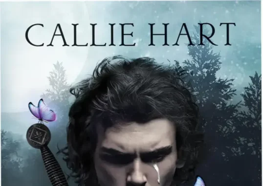 Capa do livro Quicksilver de Callie Hart, mostrando a heroína Saeris Fane em um mundo árido com dois sóis.