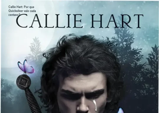Capa do livro Quicksilver, de Callie Hart, mostrando cenário fantástico com elementos de alquimia