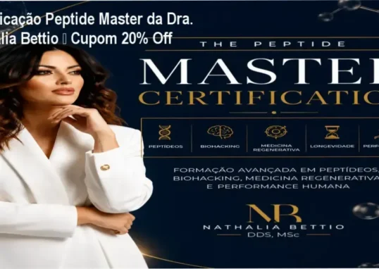 Certificação Peptide Master da Dra. Nathalia Bettio – promoção com desconto
