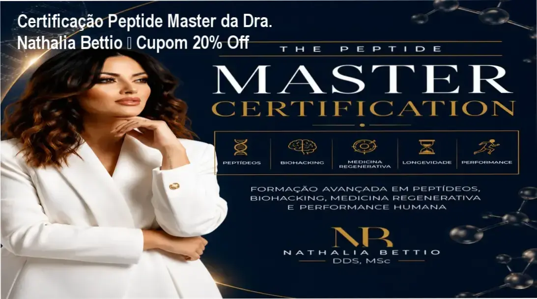 Certificação Peptide Master da Dra. Nathalia Bettio – promoção com desconto