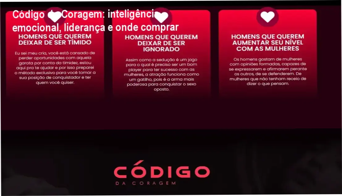 Imagem promocional do Código da Coragem destacando descontos e benefícios de liderança
