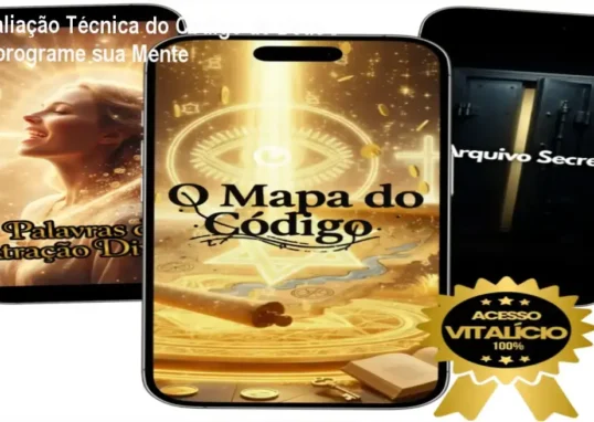 Capa do curso O Código de Deus mostrando mapa de reprogramação mental