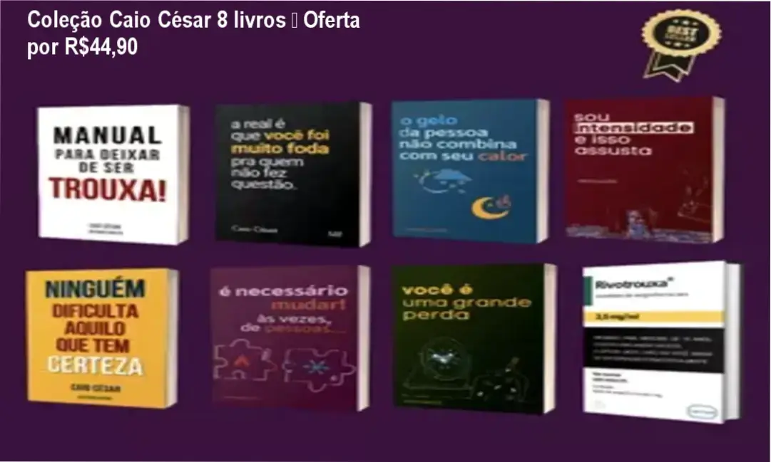 Coleção Caio César – oferta de 8 livros com desconto