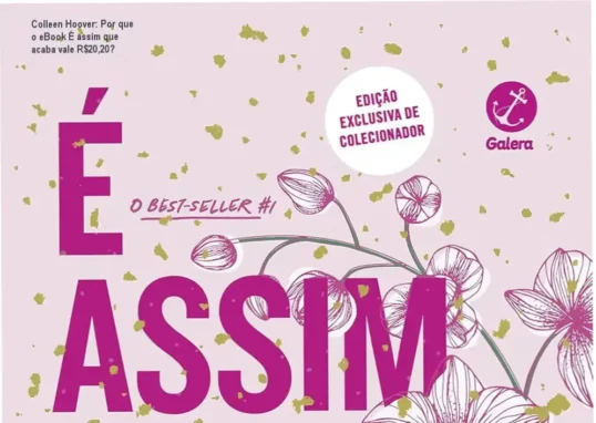 Capa da edição de colecionador de É assim que acaba, eBook Kindle, por Colleen Hoover