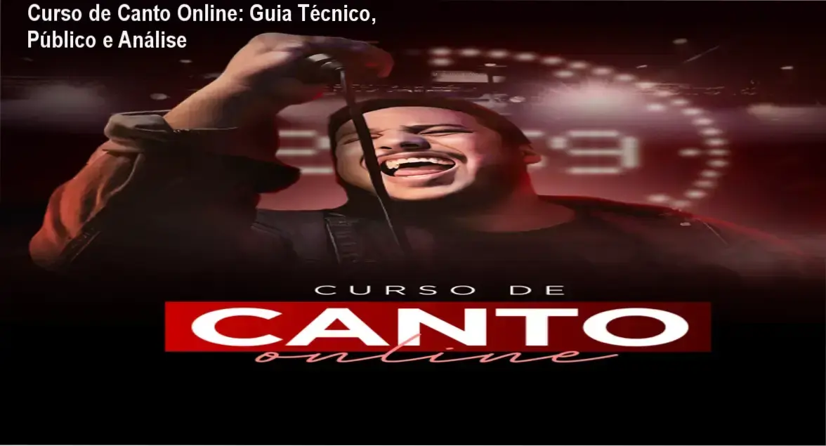 Imagem ilustrativa do Curso de Canto Online mostrando aulas de técnica vocal e prática de mix voice
