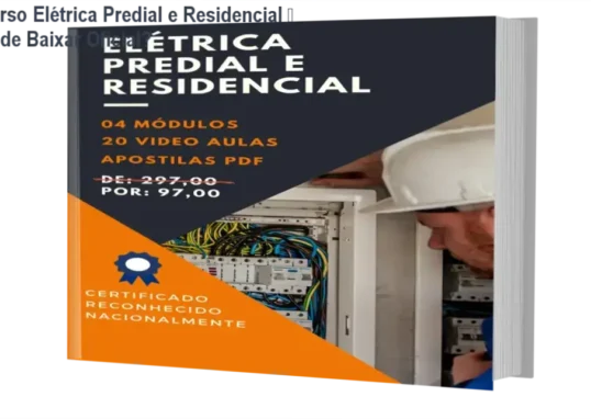 Tela do portal oficial mostrando download do Curso Elétrica Predial e Residencial