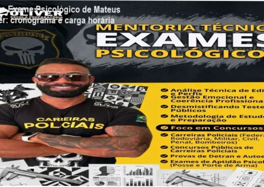 Curso Exame Psicológico - Mateus Oliver | cronograma e carga horária