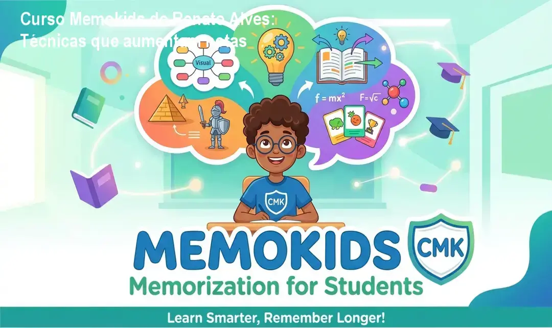 Curso Memokids de Renato Alves para crianças e adolescentes que precisam melhorar a memorização escolar