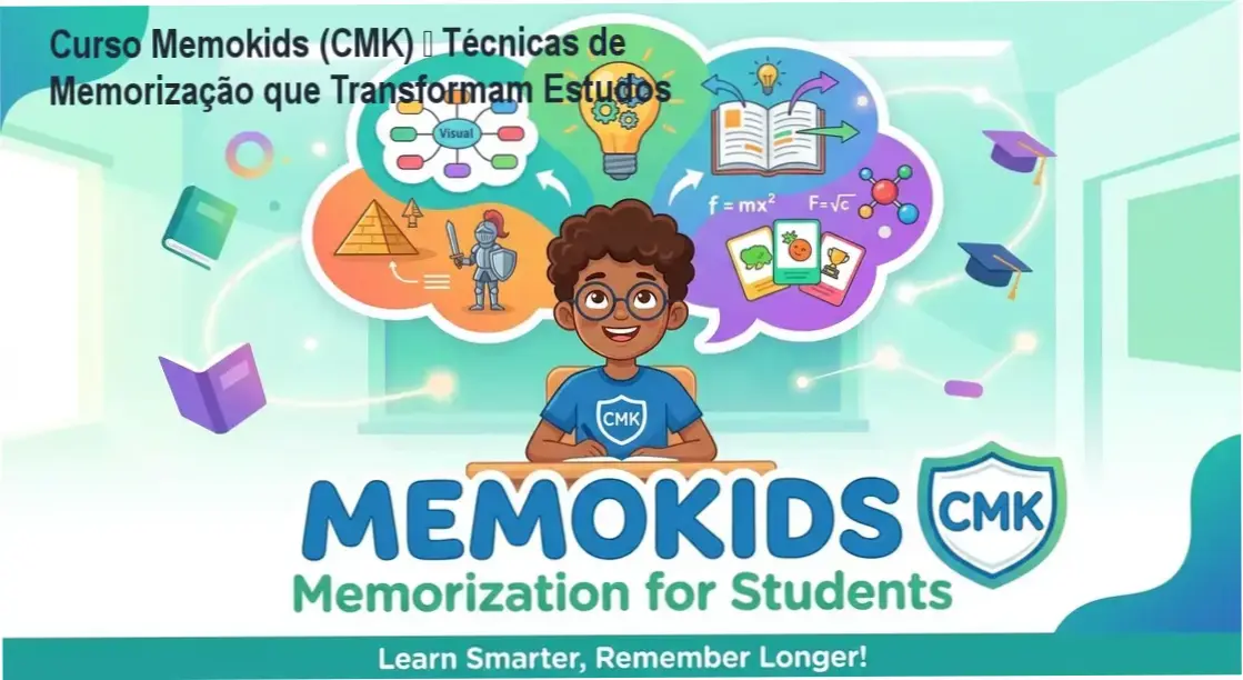 Curso Memokids de Renato Alves para crianças que precisam melhorar a memória nos estudos