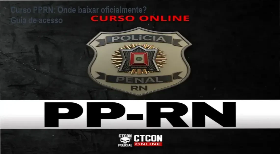 Tela mostrando acesso ao Curso Online Polícia Penal RN na plataforma oficial