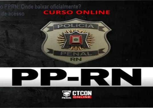 Tela mostrando acesso ao Curso Online Polícia Penal RN na plataforma oficial