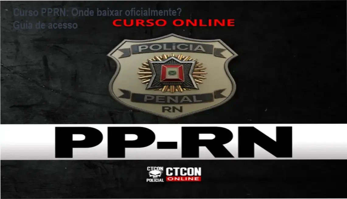Tela mostrando acesso ao Curso Online Polícia Penal RN na plataforma oficial