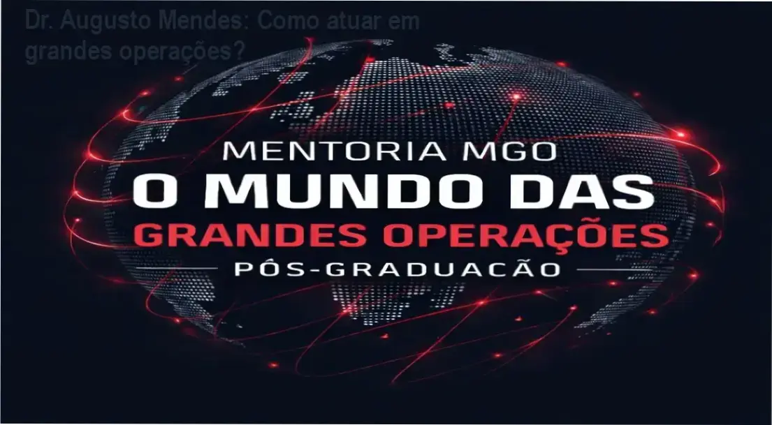 Dr. Augusto Mendes apresentando a Mentoria O Mundo das Grandes Operações para advogados avançados