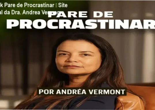Ebook Pare de Procrastinar da Dra. Andrea Vermon – página oficial