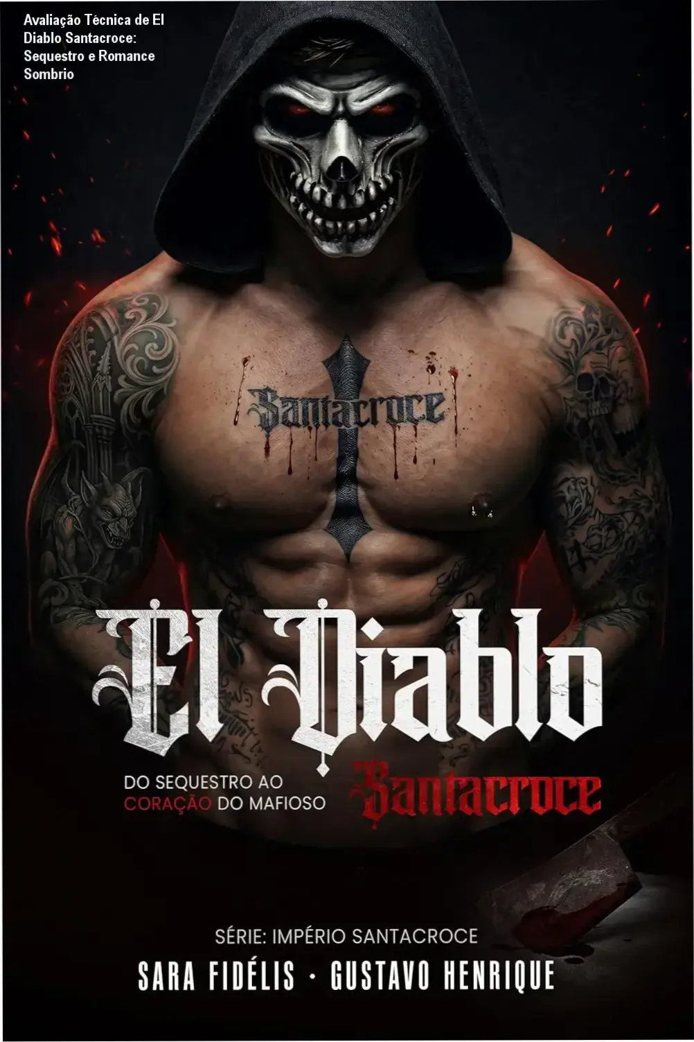 Capa do eBook El Diablo Santacroce mostrando o personagem Edoardo em máscara