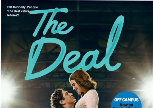 Capa do eBook 'The Deal' de Elle Kennedy, romance universitário vibrante