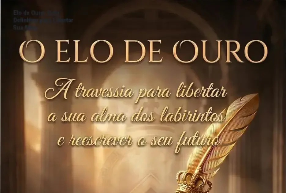 Capa do eBook 'Elo de Ouro' mostrando símbolo de ouro e caminhos de liberação