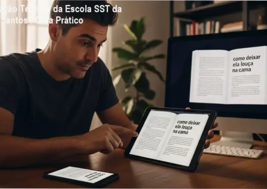 Tela do curso Escola SST de Julia Santos mostrando módulo de comunicação sexual