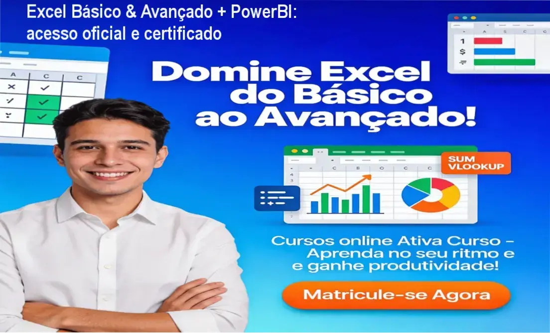 Excel Básico & Avançado + PowerBI Ativa Curso download gratuito ou licença oficial