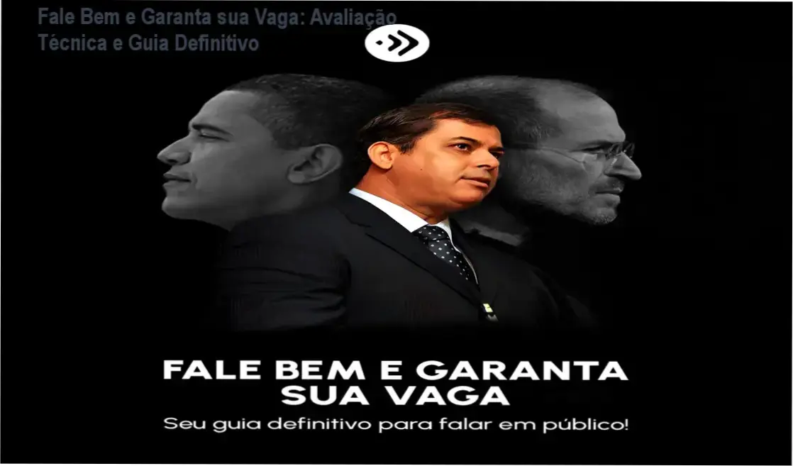 Capa do curso Fale Bem e Garanta sua Vaga mostrando técnicas de oratória para vencer o medo de falar em público