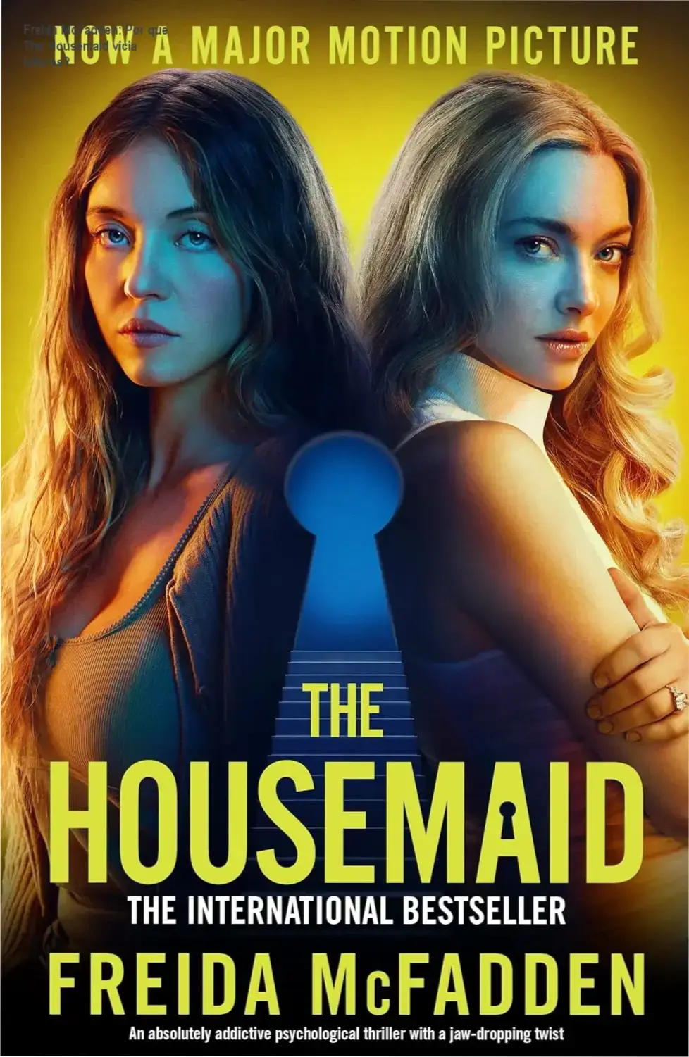 Capa do eBook The Housemaid de Freida McFadden, thriller psicológico com reviravolta surpreendente