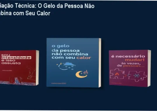 Capa do combo 'O Gelo da Pessoa Não Combina com Seu Calor + Sou Intensidade' mostrando metáfora de gelo e fogo