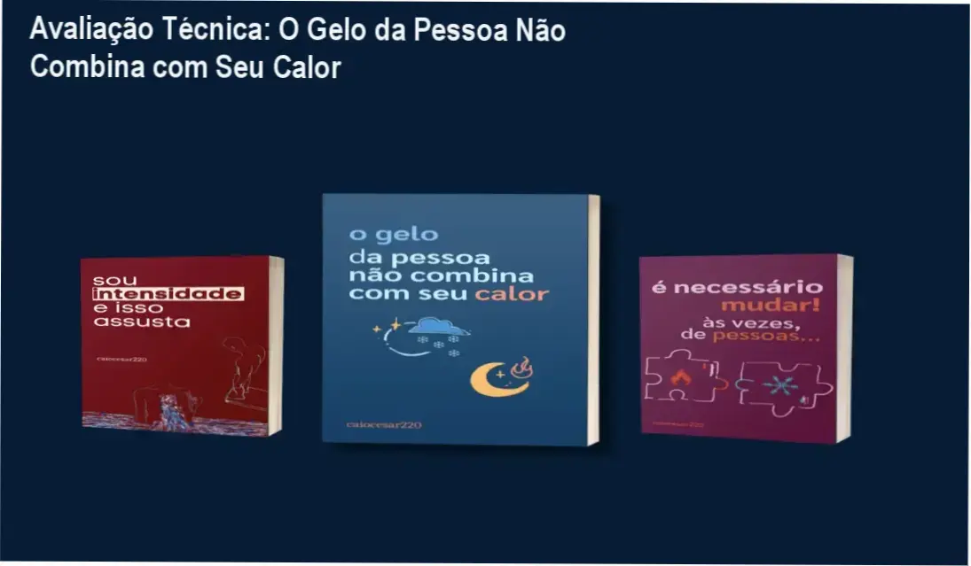 Capa do combo 'O Gelo da Pessoa Não Combina com Seu Calor + Sou Intensidade' mostrando metáfora de gelo e fogo