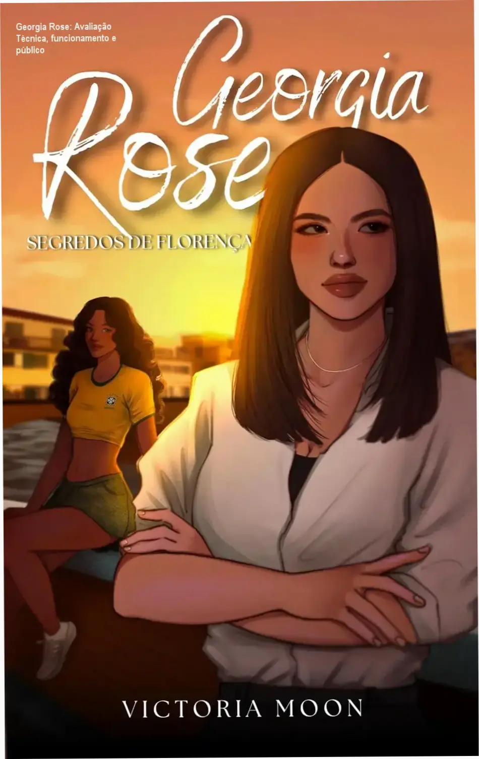 Capa do livro Georgia Rose ambientada em Florença, destacando romance cultural e intercâmbio
