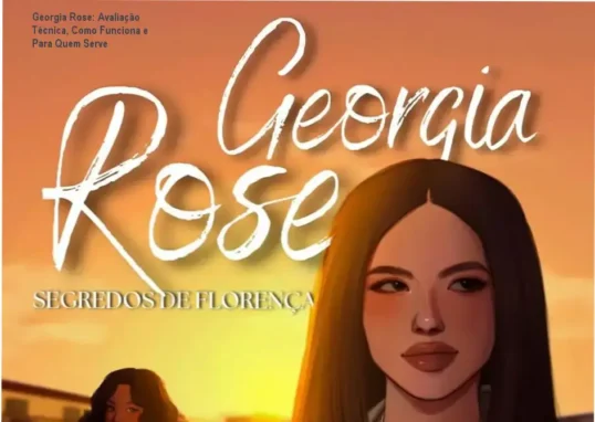 Capa do livro Georgia Rose mostrando Florença e elementos de intercâmbio cultural