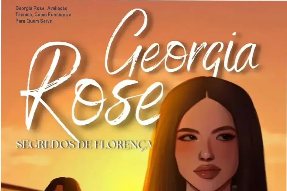 Capa do livro Georgia Rose mostrando Florença e elementos de intercâmbio cultural