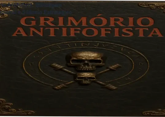 Capa do Grimório Antifofista mostrando símbolo de silêncio e blindagem reputacional
