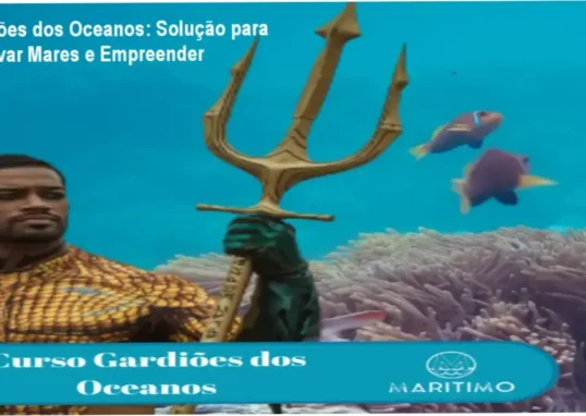 Imagem do curso Guardiões dos Oceanos mostrando mergulhador analisando coral