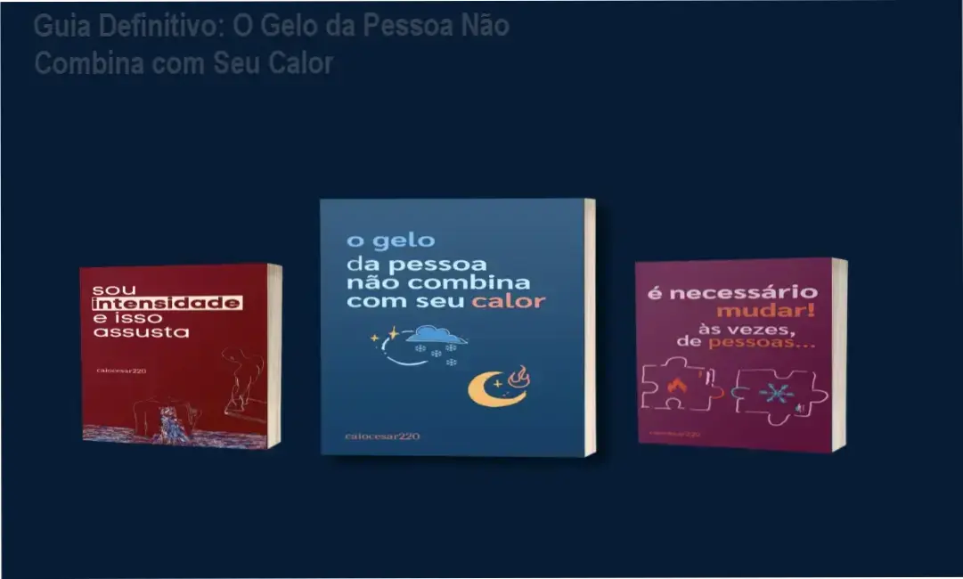 Capa digital do combo O Gelo da Pessoa Não Combina com Seu Calor + Sou Intensidade e Isso Assusta