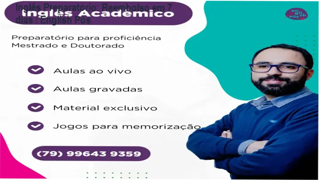 Inglês Preparatório – English Pós – política de reembolso e garantia