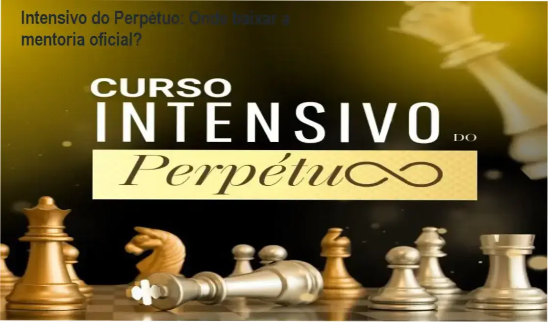 Tela mostrando o acesso ao curso Intensivo do Perpétuo com indicações de download oficial