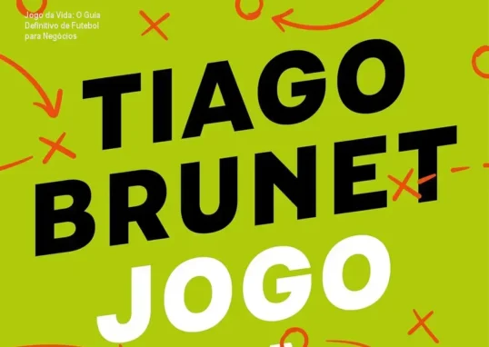 Capa do ebook Jogo da Vida mostrando bola de futebol e símbolo de sucesso empresarial