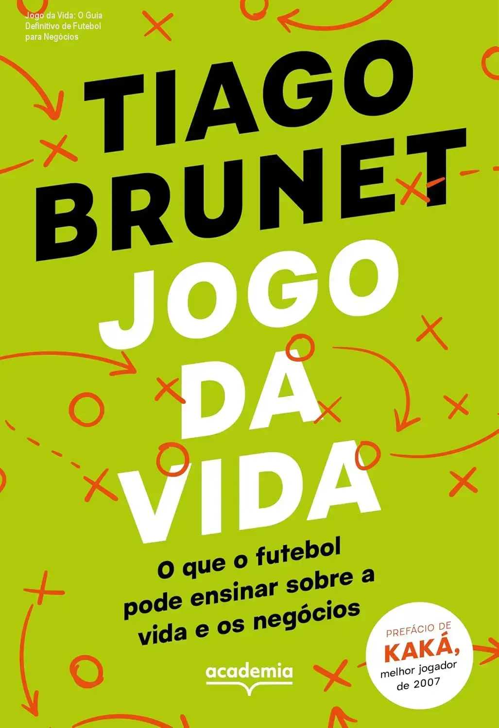 Capa do ebook Jogo da Vida mostrando bola de futebol e símbolo de sucesso empresarial