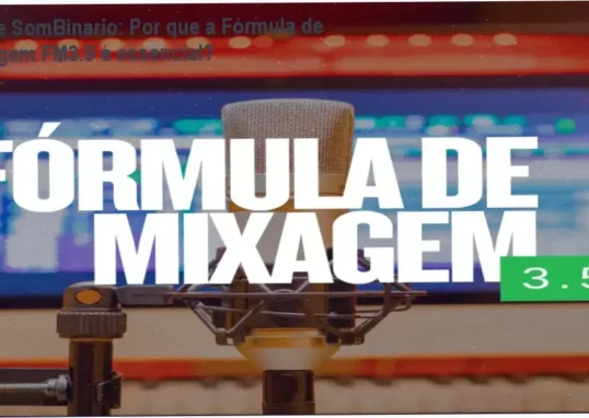 Jorge SomBinario apresentando o curso Fórmula de Mixagem FM3.9 em home studio