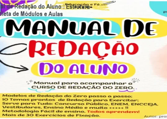 Manual de Redação do Aluno – Prof. Pascoal | módulos, aulas e conteúdo programático