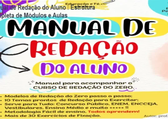 Manual de Redação do Aluno do Prof. Pascoal – módulos, aulas e conteúdo programático