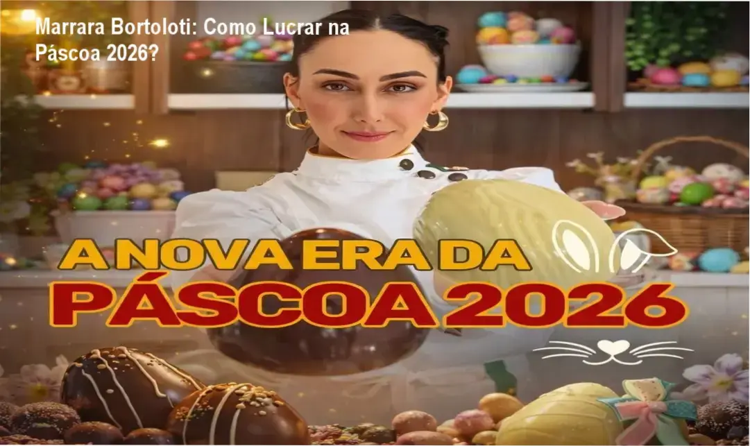 Marrara Bortoloti apresentando técnicas de confeitaria para ovos de Páscoa 2026