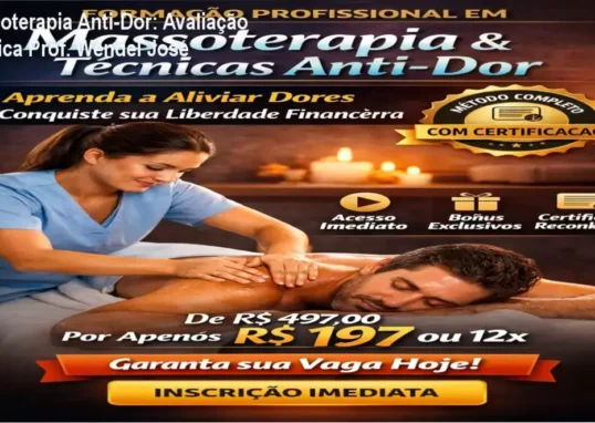Massoterapia e Técnicas Anti-Dor – Prof. Enf. Wendel José | bastidores e visão interna