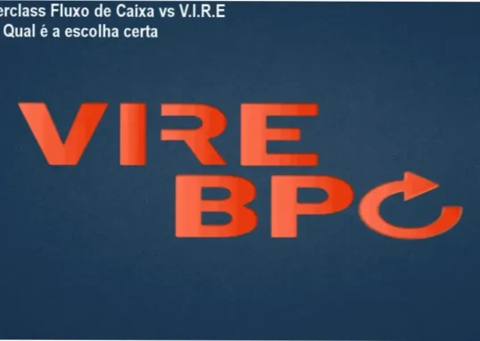 Comparativo entre Masterclass Fluxo de Caixa na Prática e V.I.R.E BPO, destacando benefícios e diferenças